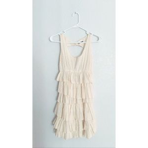 Cream Ruffle Dress